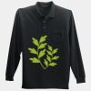 Long Sleeve Silk Touch Polo with Pocket Thumbnail