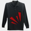 Long Sleeve Silk Touch Polo with Pocket Thumbnail