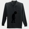 Long Sleeve Silk Touch Polo with Pocket Thumbnail