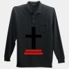 Long Sleeve Silk Touch Polo with Pocket Thumbnail